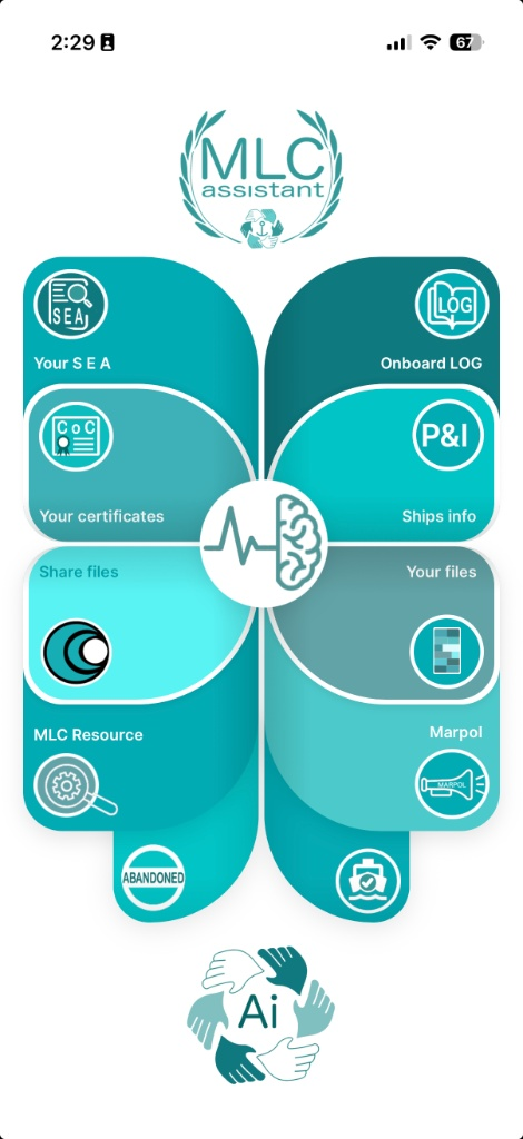 MLC assistant app home screen